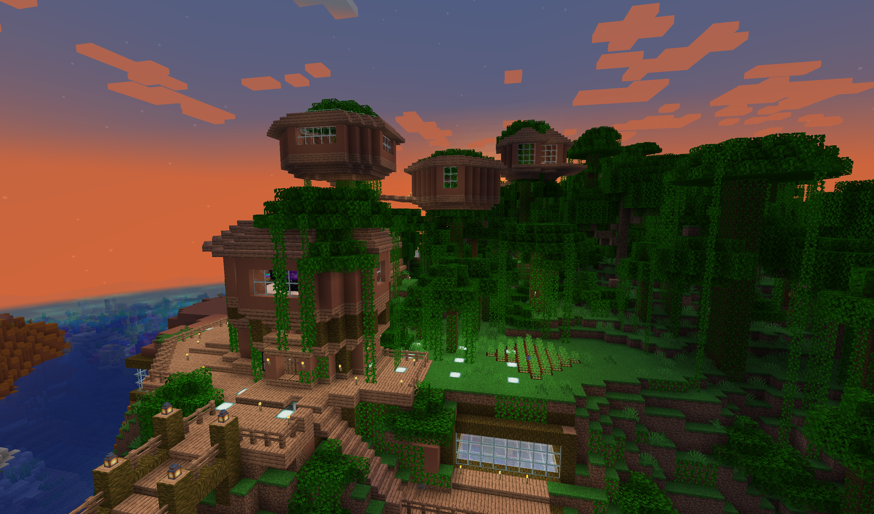 Minecraft Treehouse Progress
